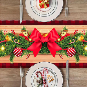 Khuyến mại nóng bán giá rẻ giá Linen bảng <span class=keywords><strong>Runner</strong></span> phong cách hiện đại giáng sinh ăn trang trí tùy chỉnh bảng <span class=keywords><strong>Runner</strong></span> và placemat - Product Image 6