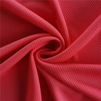 Tissu en maille interlock à œillets 100% polyester pour vêtements de sport, léger, imperméable, ignifuge, pour filles, voitures, 75d