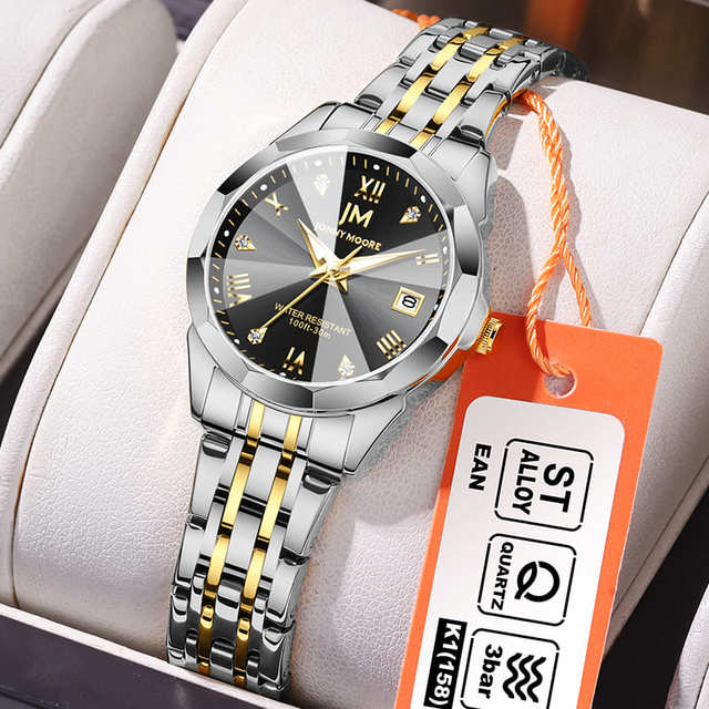 JM 1903 Minimalist Watch for Women Stainless Steel Strap Simple Clock Fashion Ladies Bracelet Elegant Lady Quartz Watches