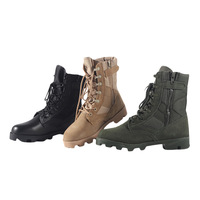 WANZHUO Vente en gros OEM Bottes tactiques d'extérieur en cuir pour hommes, imperméables, pour la randonnée et le travail, Bottes du désert, Chaussures, Botas Tácticas Para Hombre