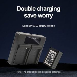 BP-SCL2 double chargeur électrique PD Compatible pour <span class=keywords><strong>Leica</strong></span> M M-P <span class=keywords><strong>M240</strong></span> M246 M262 caméra Micro USB TYPE-C LED BP-SCL2 double chargeur - Product Image 2