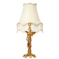 Bijouterie Baroque Vintage Ange Décoratif Éclairage Style Américain Laiton Antique Lampes Lampe de Table de Luxe
