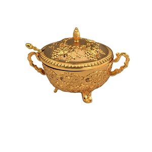 Utensilios De Cocina De Arabia Saudita, Recipiente Redondo De Metal Chapado En Oro Para - Product Image 1