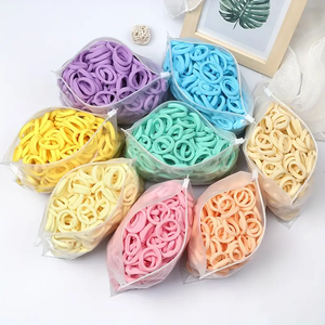 ชุดยางรัดผมผู้หญิงแบบพื้นฐาน 50 ชิ้น/ชุด ขนาด 1.57 นิ้ว สีพื้นเรียบง่าย ยางรัดผมแบบยืดหยุ่น เชือกผูกผม เครื่องประดับผม ที่รัดผมหางม้า - Product Image 5