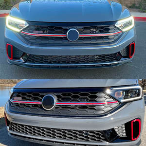 Rejilla de Panal para Volkswagen Jetta 2023-2025, Estilo GLI, Fascia Delantera en Plástico ABS Negro Brillante - Product Image 3