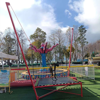 Vente directe usine : Trampoline pliable populaire pour une personne, léger, avec poignée de traction, en nylon anti-résistance, pour parcs de trampolines