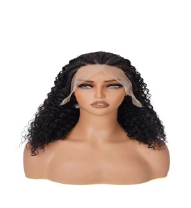 Peluca de Cabello Rizado Jerry con Frente de Encaje 13x4 |   Cabello Humano Brasileño 100% Natural |   Estilo de Peluca Trenzada - Product Image 1