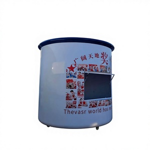 Carrito de Comida Móvil con Forma de Taza de Té <span class=keywords><strong>Gigante</strong></span>, Construcción de Acero Galvanizado y Aluminio para Venta de Café y Bocadillos - Product Image 6