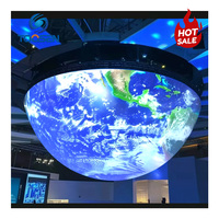 Écran sphérique LED intérieur et extérieur P1 Module LED Globe en forme de P5 IP65 évalué plus de tailles de diamètre pour l'affichage à LED de sphère