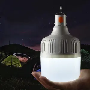 Luces Led de Camping DE EMERGENCIA recargables por USB de fábrica, bombillas Led recargables de 20W portátiles de 4800 lúmenes para mercado de pulgas