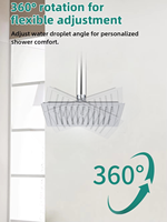 Mitigeur de douche thermostatique en laiton chromé personnalisable Ensemble de douche à effet pluie murale pour salle de bain