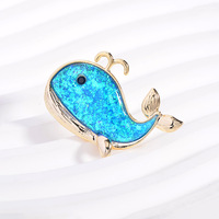 XILIANGFEIZI Nouvelle Broche Baleine Bleue Tendance, Épingle Créative et Personnalisée, Accessoire Broche Animal Mignon