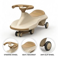 Voiture à bascule Arolo pour enfants avec roues lumineuses en PU pour garçons et filles, intérieur et extérieur