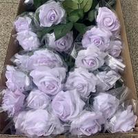 Bunga Mawar Ungu Buatan Berkualitas Tinggi dengan Sentuhan Realistis untuk Dekorasi Hari Valentine, Wisuda, Pernikahan, dan Rumah