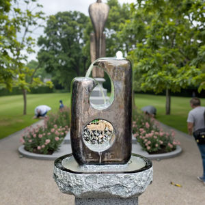 Wasserfall brunnen aus natürlichem Granitstein im Freien Rechteckiges <span class=keywords><strong>Bali</strong></span>-Becken mit fließendem Wasserspiel für Garten ornamente - Product Image 6