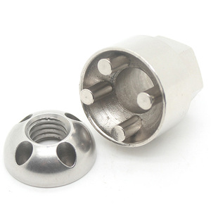 Tuerca <span class=keywords><strong>Antirrobo</strong></span> de Acero Inoxidable M8 de Cuatro Orificios para Luz LED - Product Image 3