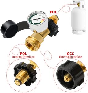 Verbessertes Gas-Hochdruck manometer Propan-Tank manometer mit POL-Anschluss, Grill anschlüsse mit Schläuchen für 5-100lb Propan tank, S. - Product Image 3