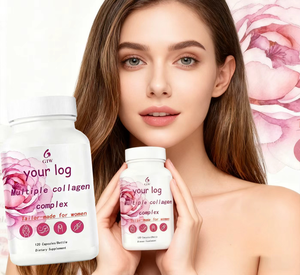マルチコラーゲンプロテインパウダーとカプセル、オーガニック、ビーガン、カスタマイズ可能なハーブサプリメント、美容、育毛、健康サポート用 - Product Image 3