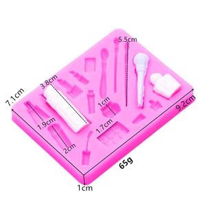 Moldes de Silicona 3D con Forma Rectangular para Repostería, 17 Moldes para Maquillaje, Labiales, Sombras de Ojos, Esmaltes de Uñas, Brochas de Maquillaje, <span class=keywords><strong>Fondant</strong></span> - Product Image 2