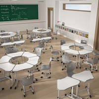Ensemble Chaise et Bureau Scolaire Ergonomique Moderne et Réglable en Hauteur, Durable et Sûr, Idéal pour Adultes - Vente en Gros à Prix Abordable