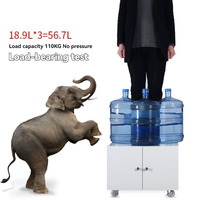 Meuble de rangement mobile moderne pour imprimante et copieur, avec 2 portes, noir et blanc, pour bureau ou chambre