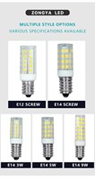 Ampoule LED à trois couleurs réglables de pointe avec options 3W/5W/9W, en matériau PC, pour usage bureautique, compatibilité culot E12/E14