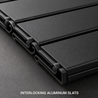 Couverture de benne rigide à trois volets profil bas noir mat, fixation sans perçage par serre-câble pour GMC Sierra 1500 6.5FT OEM ODM