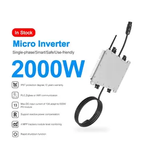 Deye-microinversor de panel solar, inversor de conexión a red, 2000w, disponible