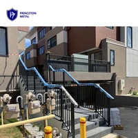 Système de balustrade de balcon moderne en aluminium PRINCETON METAL pour villa, avec revêtement en poudre, taille et couleur personnalisables