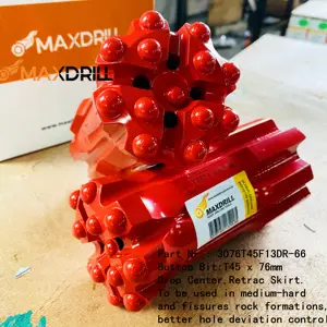 Maxdrill Mũi Khoan Có Thể Thu Gọn T45 Hiệu Suất Tốt Với Các Nút Parabol/Hình Cầu Để Đào Hầm Mỏ