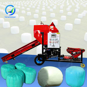 OCEAN Empacadora De Ensilaje Mini Tracteur à main Paille de riz ronde Presse à balles de foin de luzerne à vendre - Product Image 1