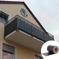 Cinta de valla DE PRIVACIDAD DE PVC antracita 19cm x 35m/50m/65m tira de valla de pantalla para balcones patio casas de piscina