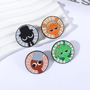 หมุดเคลือบเกมแบบลำลองเล่นเพลงตัวละครในเกม oren <span class=keywords><strong>vineria</strong></span> brud เข็มกลัดโลหะสีดำมีปกเครื่องประดับเป็นของขวัญสำหรับเพื่อน - Product Image 2