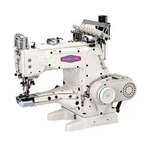 High Speed SL-2700-AST Feed-up-the-arm 3-needle 5-thread Interlock Machine with Compact Servo Motor and Automatic Thread Trimmer