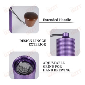 Moulin à café manuel portable en acier inoxydable à <span class=keywords><strong>prix</strong></span> d'usine avec meule de 44 mm à 7 étoiles pour usage domestique, expresso et <span class=keywords><strong>moka</strong></span> - Product Image 4