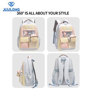 Mochila Escolar Kawaii de Gran Capacidad para Estudiantes, Ligera, Resistente al Agua, con Bolsillo Frontal y Diseño Pastel - Product Image 5