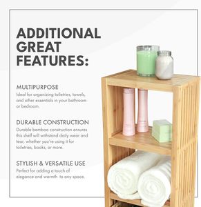 رف تخزين من الخيزران مكون من <span class=keywords><strong>4</strong></span> طبقات قائم بذاته مخصص للتنظيم - Product Image 5