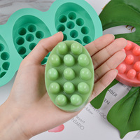 Taille personnalisée Savon Donuts Shampooing Bar Maker 4 Punchs Moule DIY Forme Ovale À La Main En Silicone Savon Bougie Moules
