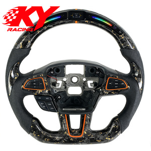 พวงมาลัยรถแข่งสไตล์คาร์บอนไฟเบอร์ฟอร์จแบบกำหนดเองสำหรับ Ford Focus MK3 RS ST Hatchback ECOnetic RS500 ST-line MK4 MK2 - Product Image 1