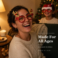 Nouvelles lunettes décoratives de Noël transfrontalières pour adultes et enfants, idéales comme cadeaux de Noël et articles de décoration de fêtes