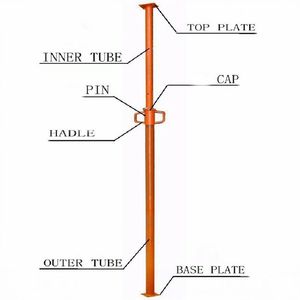 Étais de construction réglables pour échafaudage, robustes, en acier galvanisé, conformes CE, 1 ensemble - Product Image 6