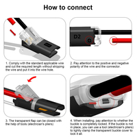 Konektor Sambung Cepat Kabel Kawat 1Pin 2Pin 3Pin Tanpa Pengupasan Tanpa Solder untuk Lampu Sein GPS Mobil Lampu Rem
