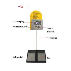สำหรับห้องปฏิบัติการ4.3นิ้วหน้าจอ LCD ESD ทดสอบกับเท้า Padel ข้อมือสายรัดเท้าสถิตย์ทดสอบอุปกรณ์ทดสอบ Combo - Product Image 1