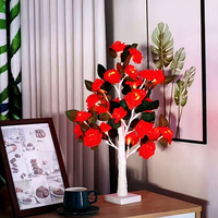 Grenzüberschreitende neue LED-Weihnachtsbaum-Beleuchtung aus Kunststoff, 60 cm, warmweiß, batterie- und USB-betrieben