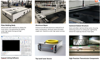 Machine de découpe laser fibre CNC automatique 4 axes 3kW de qualité supérieure, contrôle Cypcut, refroidissement par eau, zone de travail 3000x1500mm pour tôles