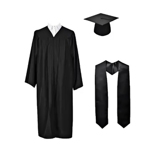 Túnica <span class=keywords><strong>de</strong></span> <span class=keywords><strong>Graduación</strong></span> Unisex Mate con Birrete, Túnica <span class=keywords><strong>de</strong></span> Coro <span class=keywords><strong>para</strong></span> Escuela Secundaria/Universidad, Túnica <span class=keywords><strong>de</strong></span> Juez, Disfraz - 100% Poliéster con Serigrafía - Product Image 2