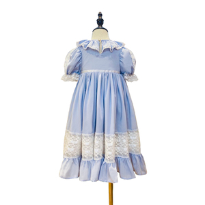 Nuevo modelo al por mayor 100% poliéster satén puff manga boutique vintage <span class=keywords><strong>moda</strong></span> niños reliquia vestidos para niñas - Product Image 2