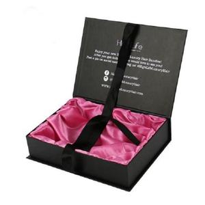 Crown Win <span class=keywords><strong>Empire</strong></span> Human Bundle Hair Extension Packs Magnetic Foldable Bow Gift Box Packaging Boxes Luxury Custom logo Paper Boxes - Product Image 2