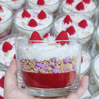 Vela Aromática con Aroma a Postre de Fresa, Vela de Cera de Soja de 3 Mechas con Forma de Galleta para Decoración del Hogar, Recuerdo de Boda, Fiesta, Regalo de Cumpleaños, Boutique