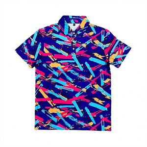 เสื้อโปโลผู้ชายผ้าโพลีเอสเตอร์ยืดพิมพ์ลายโลโก้ตามสั่ง ดีไซน์สตรีทแวร์สุดหรู แห้งเร็ว เหมาะสำหรับเล่นกอล์ฟ - Product Image 1